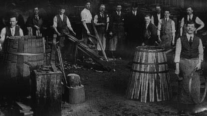 Watts distillery coopers at cooperage 